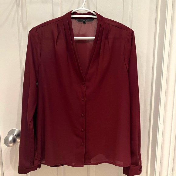 Vero Moda Burgundy Long Sleeve Blouse - Picture 1 of 3